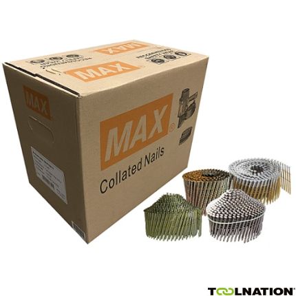 Max GCN50009 Coil nagel Ring Flat RVS Bolkop - 2,5x65mm - 1