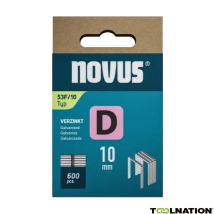 Novus 042-0790 Niet met platte draad D 53F/10mm (600 stuks) - 1