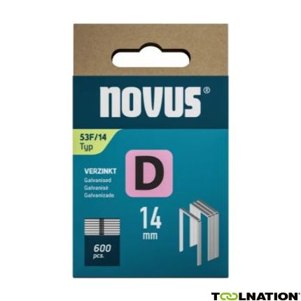 Novus 042-0792 Niet met platte draad D 53F/14mm (600 stuks) - 1