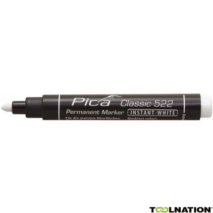 Pica PI52252 Pica 522/52 Permanent Marker 2-4mm ronde punt wit,10st - 1