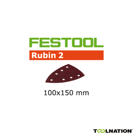 Festool Accessoires 499144 Schuurbladen Rubin 2 STF Delta/100x150/7 P100 RU/10 - 1