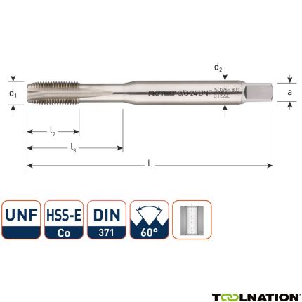 Rotec 339.0040 HSSE 800 M.Tap UNF No. 4-48 - 1