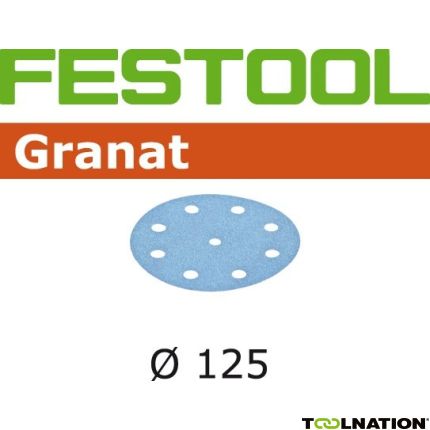 Festool Accessoires TNRO125GR01 Granat P80 + P120 + P180 + P240 SET schuurpapier Rotex 125 - 1