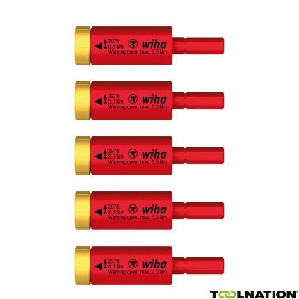 Wiha 41479 Momentset easyTorque adapter electric voor slimBits en slimVario® houder 5-delig in blister -41479 - 1