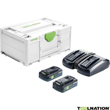 Festool Accessoires 577109 Energie-set SYS 18V 2x4,0/TCL6 DUO-2 x accupack en oplader in systainer - 1