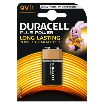Duracell D142190 Batterij Alkaline Plus Power 9V 1st.