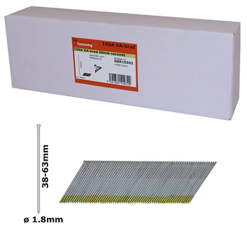 Co-Fastening GDA15502 DA Brads 15ga gegalvaniseerd - 50 mm