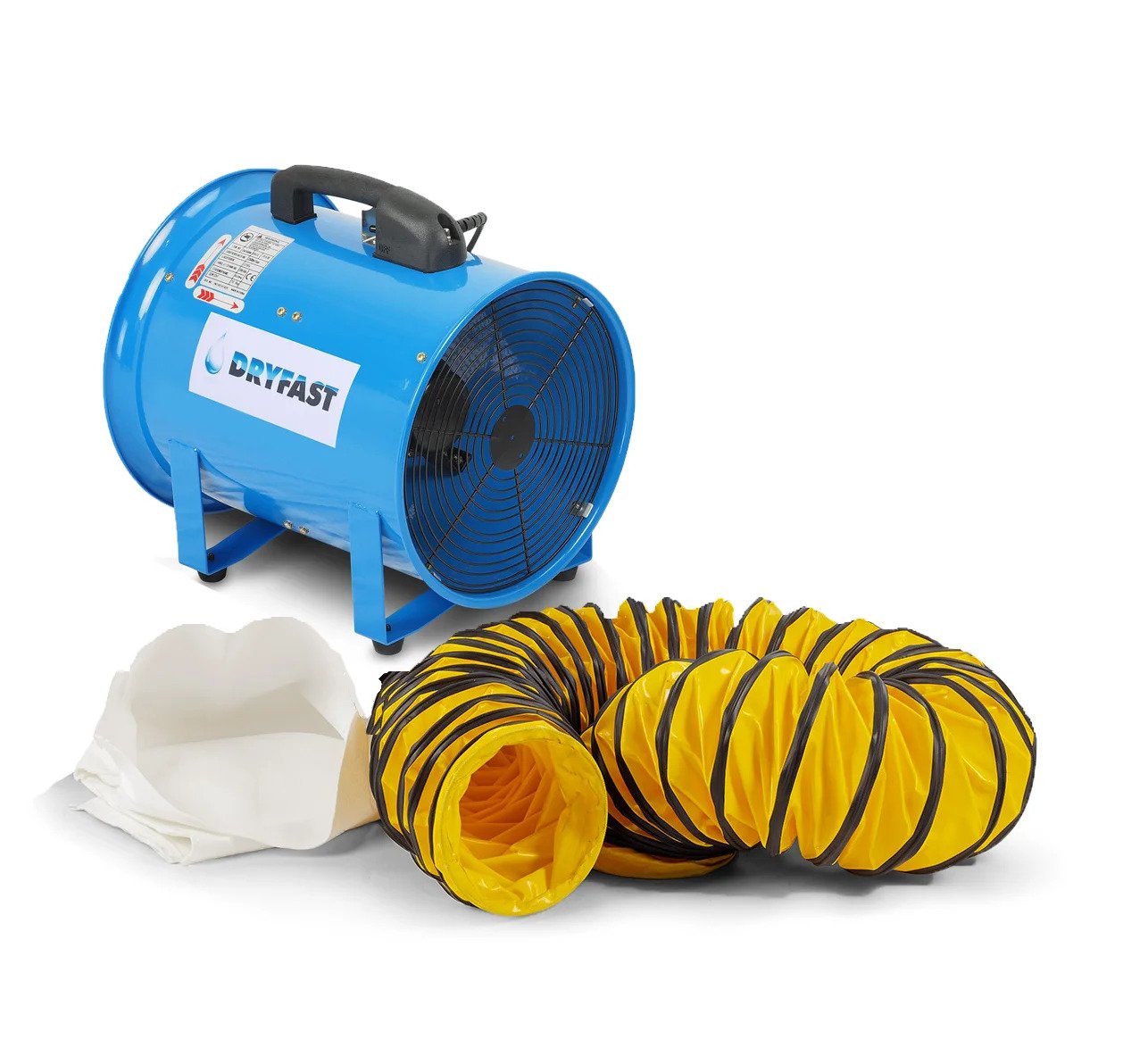 Dryfast DAF2500MLSAU/5 DAF2500M Axiaal ventilator + 1 stofzak + 1 luchttransportslang 5 m