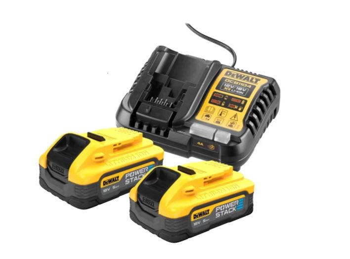 DeWalt Accessoires DCB1104H2-QW PowerStack Starter Kit - 2 x 18V XR 5.0Ah POWERSTACK accu + DCB1104 oplader