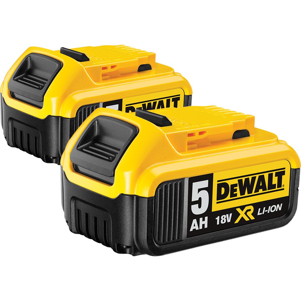 DeWalt Accessoires DCB184DUO DCB184 Duopack - 2 x accu 18 Volt 5.0Ah Li-Ion