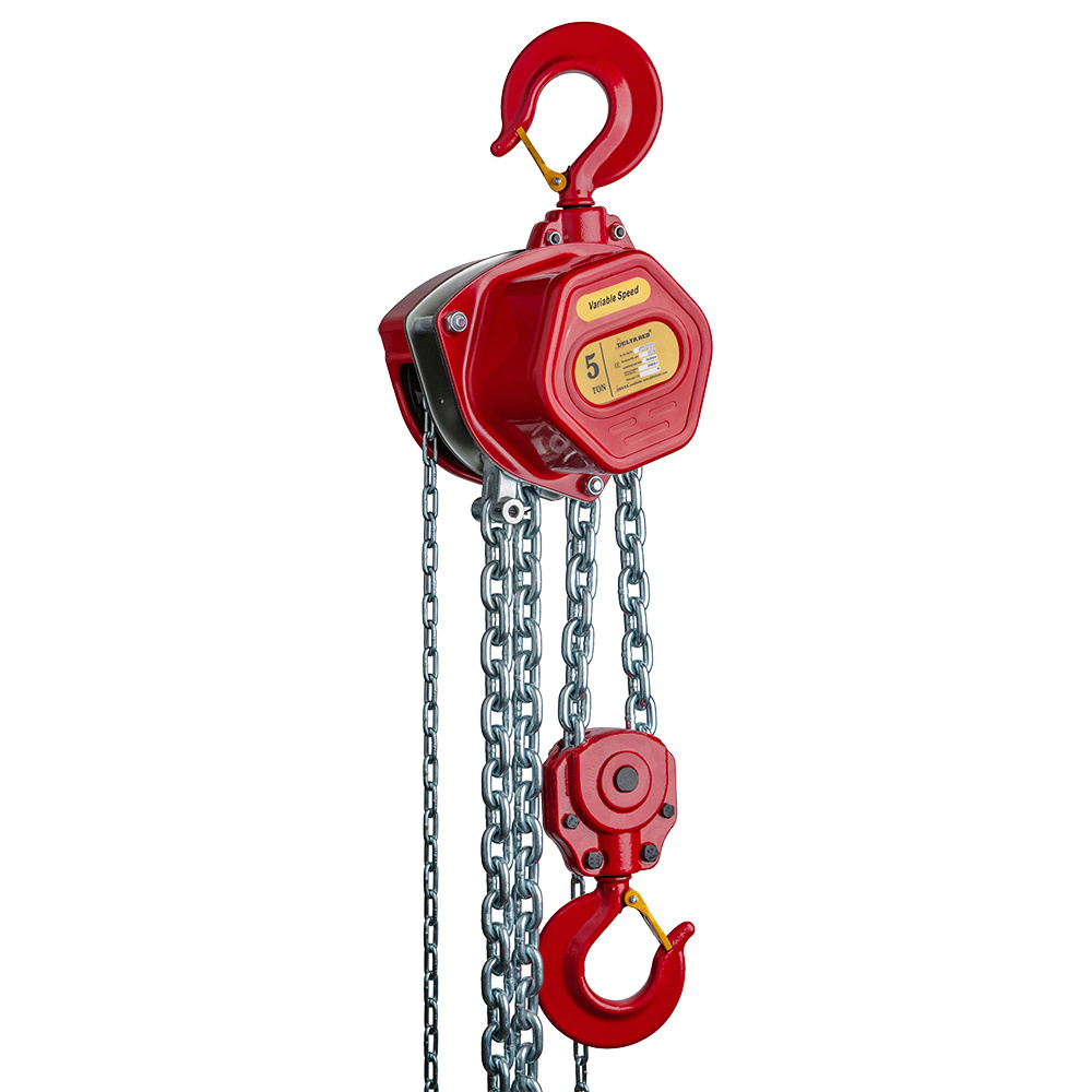 Delta red VS.0.04105010 Premium handkettingtakel variabele snelheid 3 ton met 10 meter hijshoogte