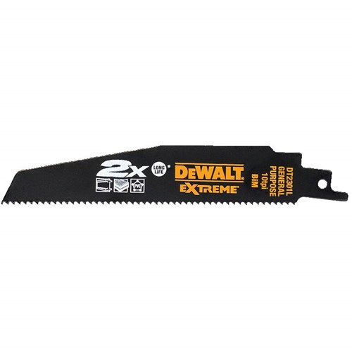DeWalt Accessoires DT2301L-QZ Reciprozaagblad 152mm x 2.5mm (5 stuks)