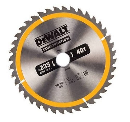 DeWalt Accessoires DT1955-QZ Cirkelzaagblad 235 x 30 mm 40T ATB 10°
