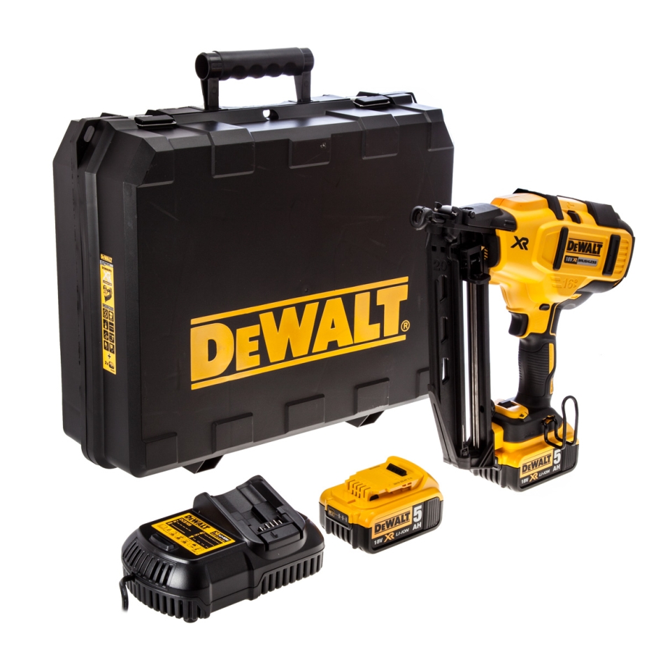 DeWALT DCN660P2-QW Afwerkingstacker 16GA 18V 5.0Ah LI-Ion accu
