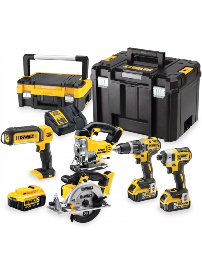 DeWalt DCK551P3T-QW Comboset 18V 3 x 5.0Ah - Voordeelset 5-delig