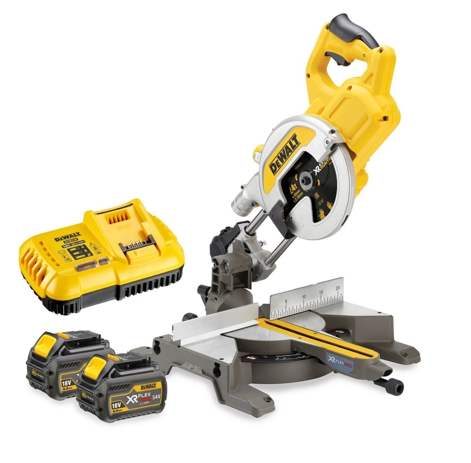 DeWalt DCS777N-XJ XR FlexVolt 54 Volt Afkort- en verstekzaagmachine 216 mm excl. accu's en oplader