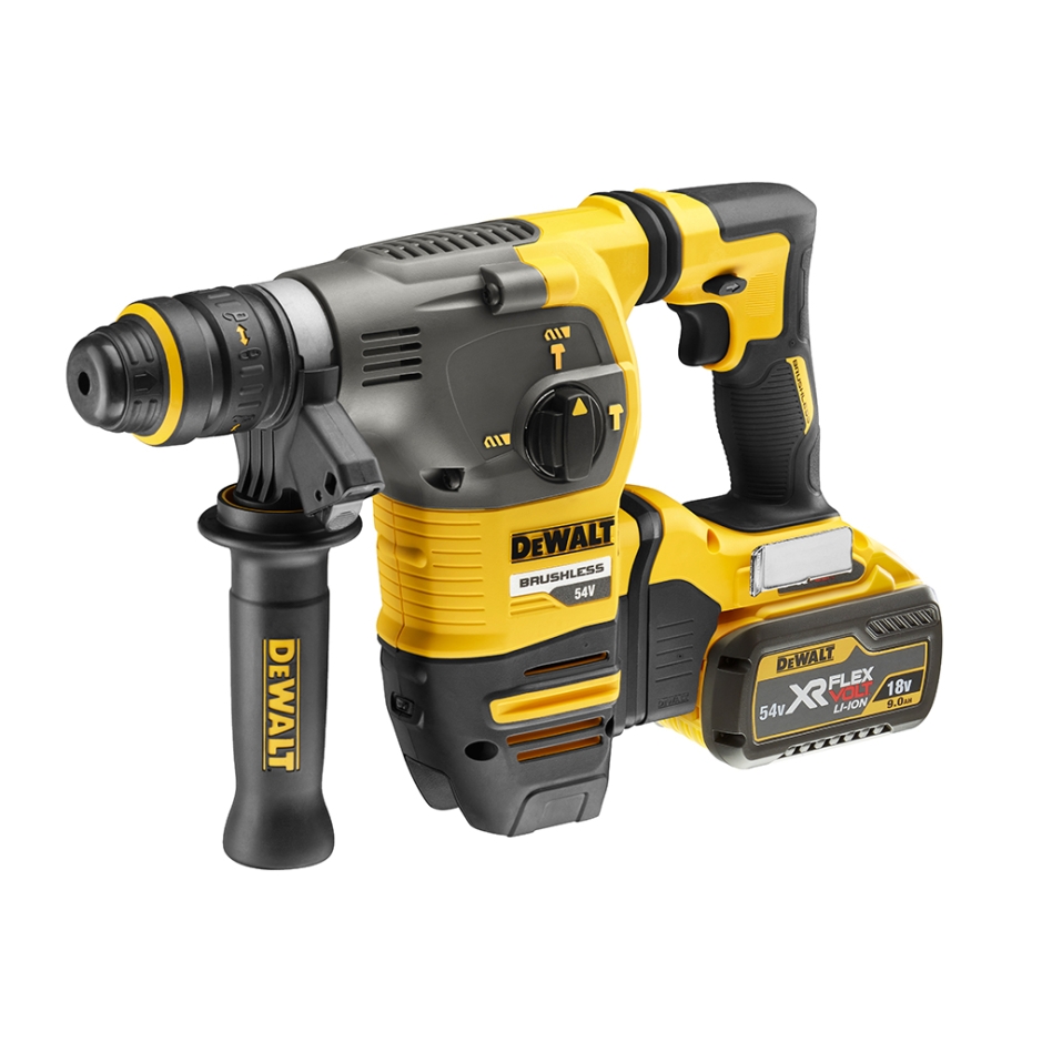 DEWALT DCH335X2-QW Accucombihamer SDS-Plus FlexVolt 54V 9,0Ah Li-Ion + D25304DH Afzuiging