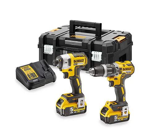 DeWALT DCK266P2T-QW Comboset 18V 5,0Ah Li-Ion - DCD796 Accuklopboormachine + DCF887 Slagschroever
