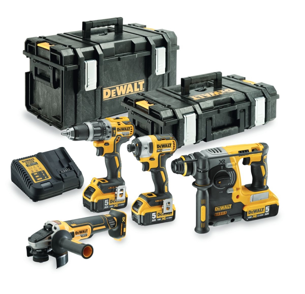 DeWalt DCK422P3-QW 4-delige Combopack XR 18 Volt 3 x 5,0 Ah Li-Ion in Toughsystem