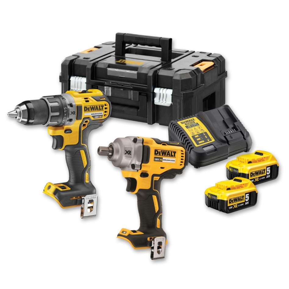 DeWALT DCK2077P2T-QW Comboset 18V 5,0AH Li-ion - DCD791 schroefboormachine + DCF894 slagmoersleutel