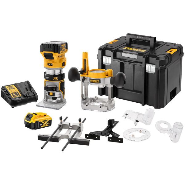 DeWALT DCW604P2-QW DCW604P2 Accu bovenfrees/kantenfrees 18V 5.0Ah Li-Ion