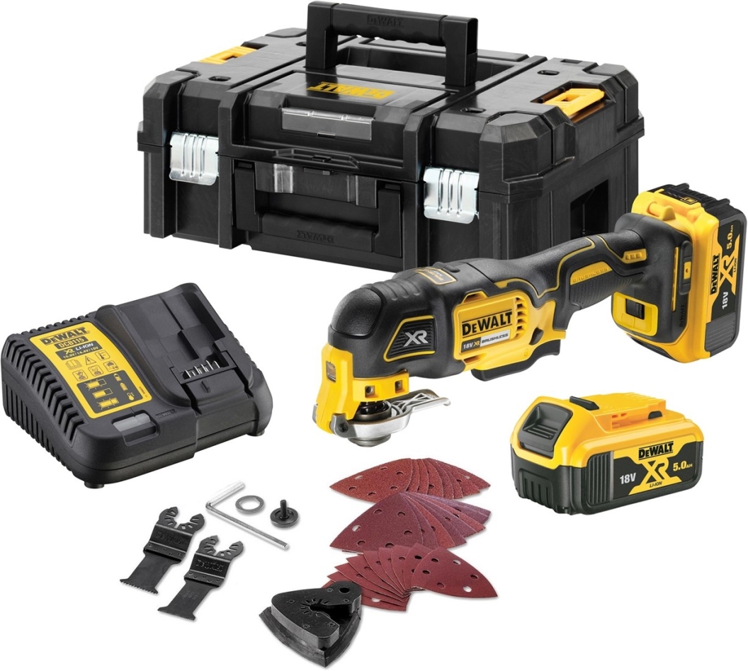 DeWALT DCS356P2-QW Oscillerende multitool 18V 5.0Ah Li-Ion in TSTAK