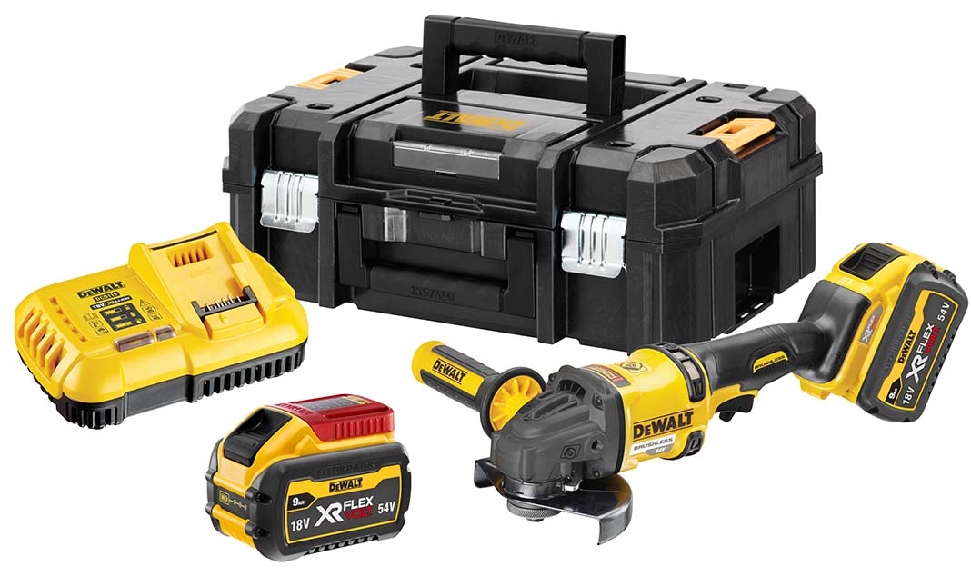 DeWALT DCG418X2-QW XR FlexVolt 54 Volt 9,0Ah Li-Ion Haakse Slijper 125mm
