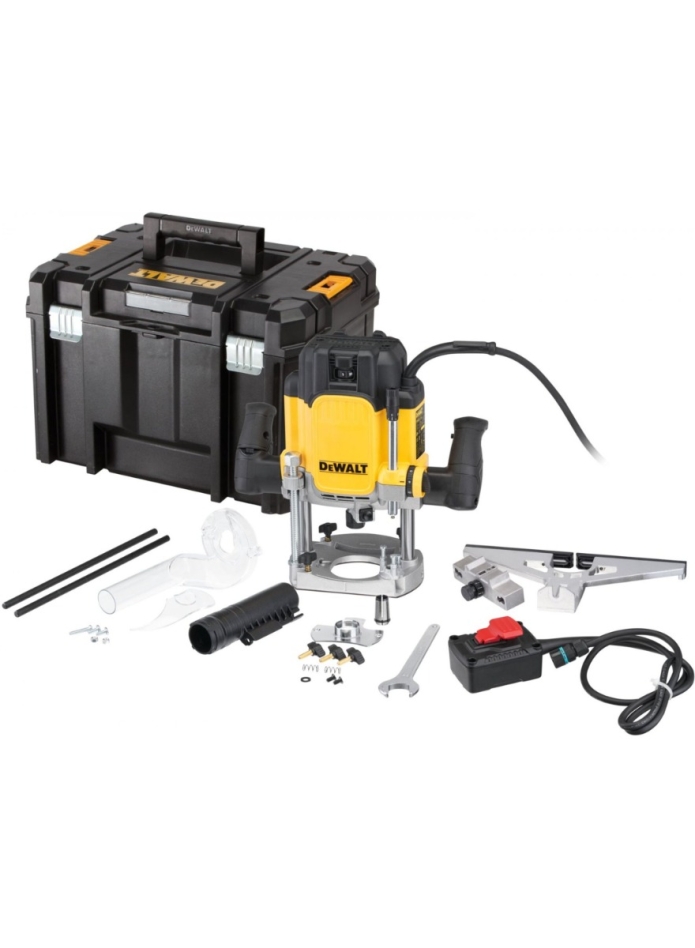 DeWALT DWE627KT-QS 2300 Watt invalfrees met extra schakelaar voor stationaire montage onder tafel