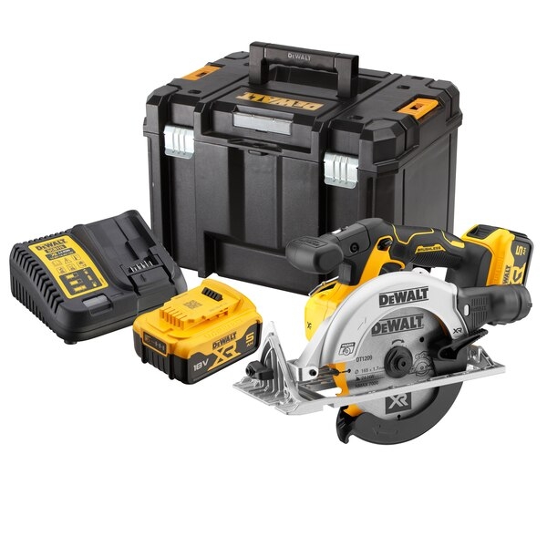 DeWALT DCS565P2-QW XR Accu Cirkelzaag 165mm 18V 5.0Ah Li-Ion in TSTAK