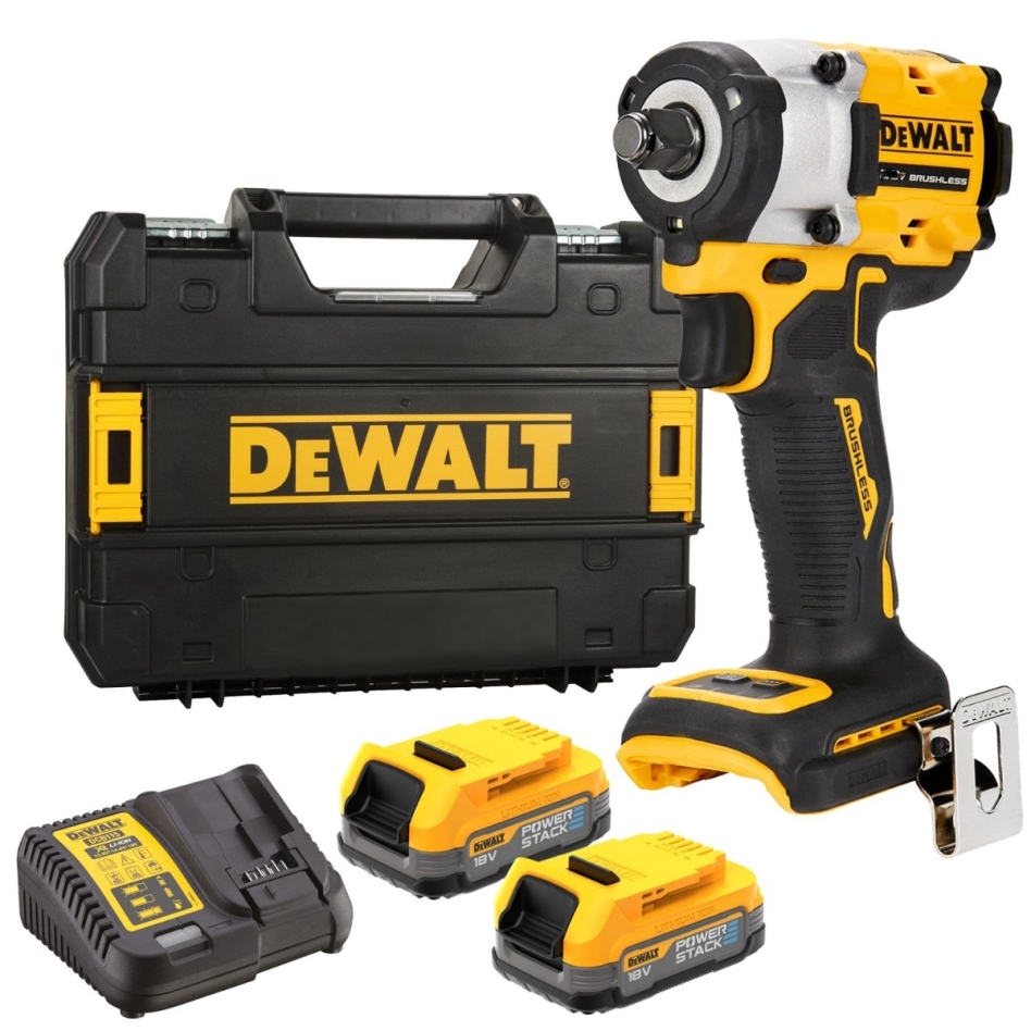 DeWALT DCF921E2T-QW Slagmoersleutel 1/2" 18V XR Powerstack Li-Ion