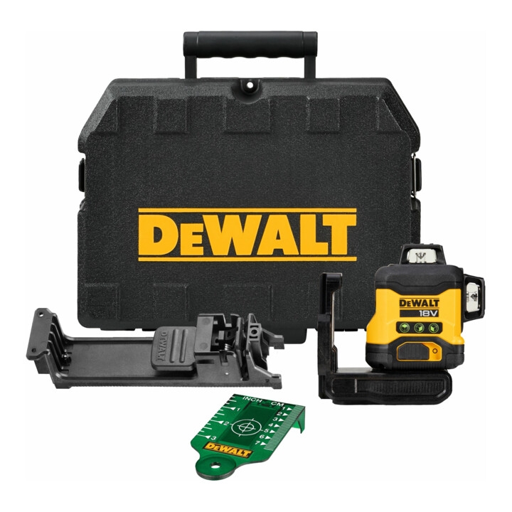 DeWalt DCLE34031N-XJ Zelfnivellerende Kruislijnlaser 3x360° Groene Straal 18 Volt excl. accu's en lader