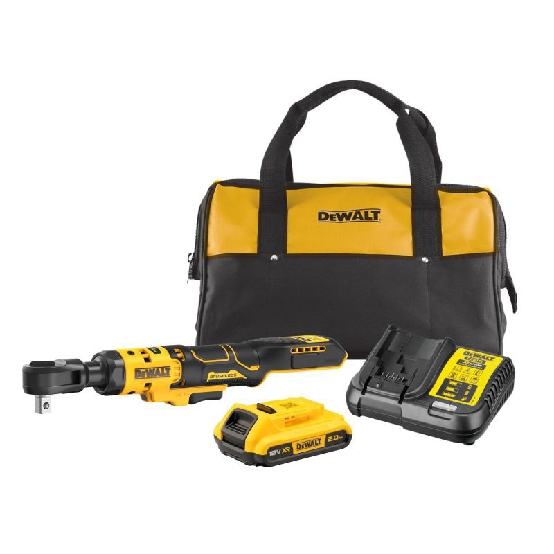 DeWALT DCF512D1-QW Haakse ratelsleutel 1/2" 18V 2.0Ah Li-ion