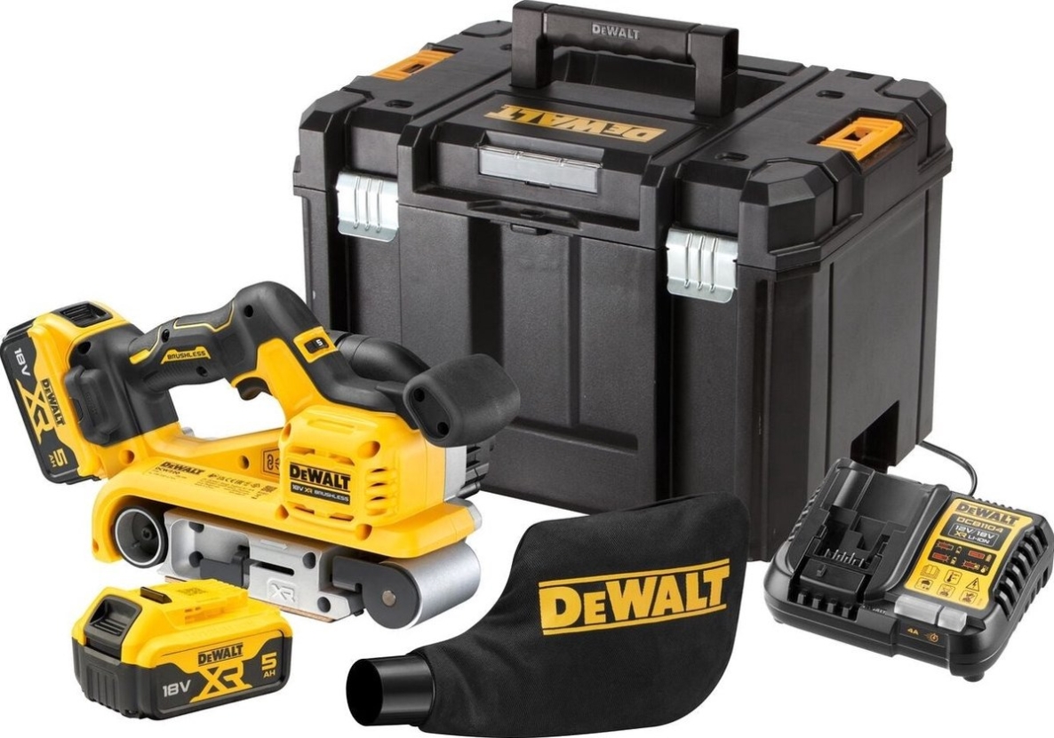 DEWALT DCW220P2-QW XR Brushless Bandschuurmachine 18V 5,0Ah Li-Ion in TSTAK koffer