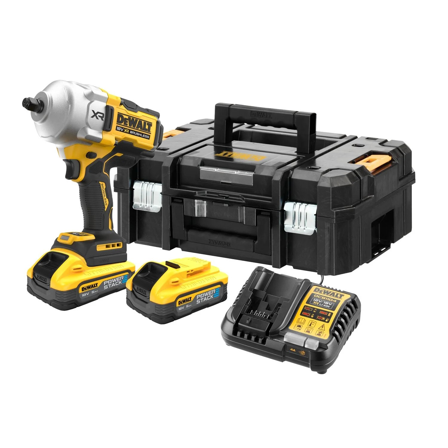 DeWalt DCF961H2T-QW Hoogkoppel Slagmoersleutel 1/2" 18V 5,0Ah Powerstack in TSTACK koffer
