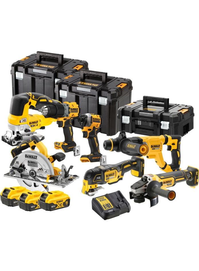 DeWalt DCK706P3T-QW 7-delige Combopack XR 18 Volt 5,0 Ah Li-Ion incl. 3 accu's