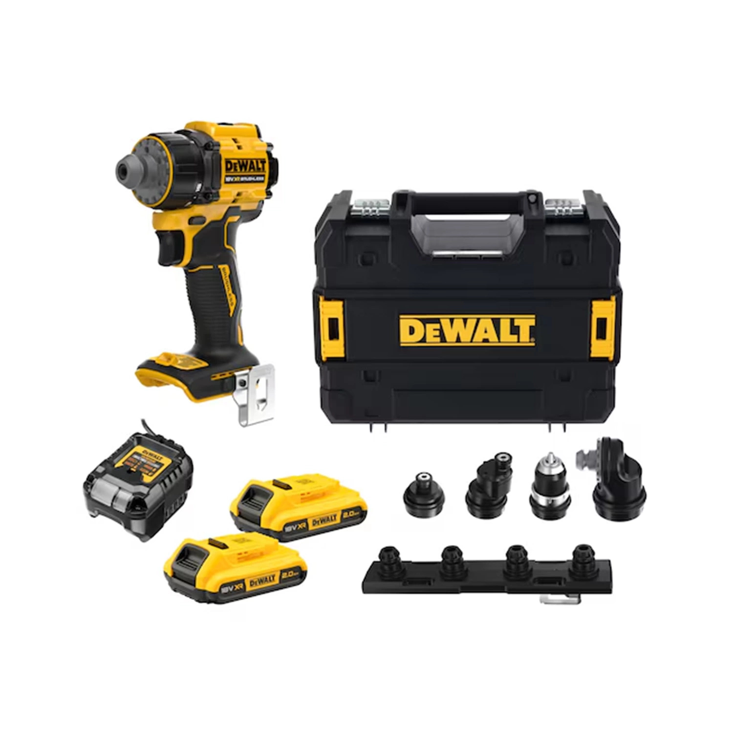 DeWALT DCD803D2T-QW​ XR Multi-head Accu-Schroef-/boormachine 2x 18V 2.0Ah accu en lader in doos