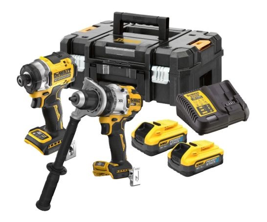 DeWALT DCK2200H2T-QW 18V XR Premium twin kit: DCD1007 + DCF860 - 2 x 5Ah Powerstack in TSTAK