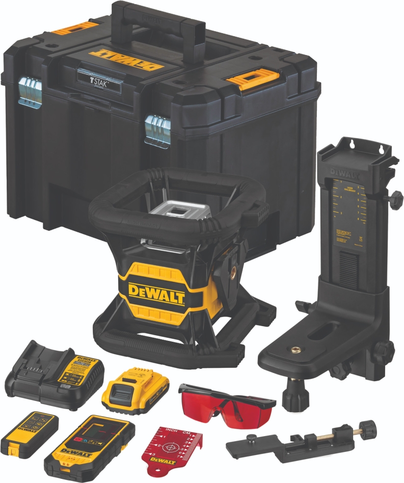 DeWALT DCE080D1RS-QW Roterende laser Rood 18 Volt 2.0 Ah Li-ion met Bluetooth