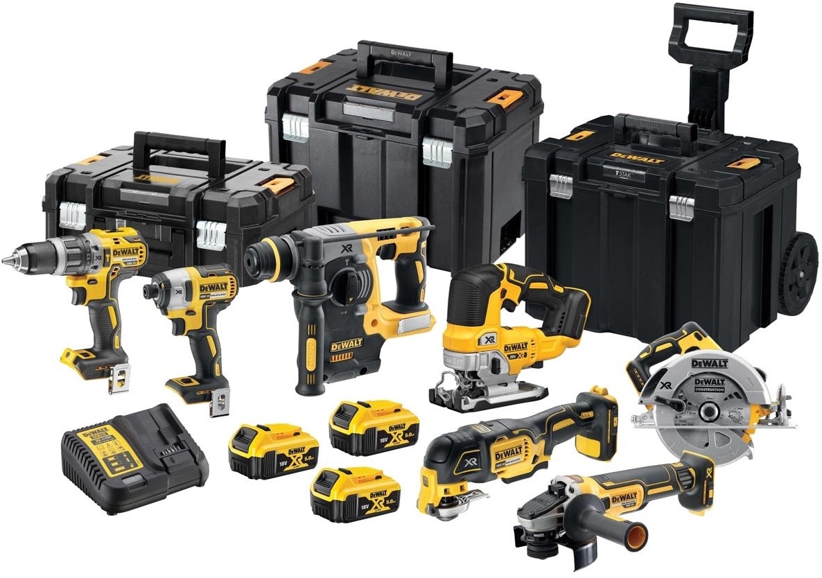 DeWALT DCK755P3T-QW 7-delige Combopack XR 18 Volt 5,0 Ah Li-Ion incl. 3 accu's