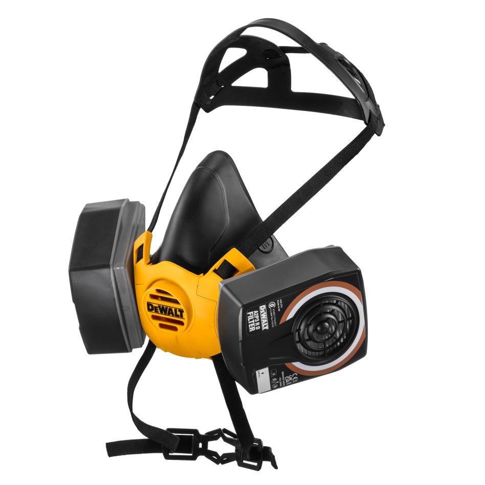 DeWalt Accessoires DXIR1HMMA2P3 Lichtgewicht halfgelaatsmasker met A2P3 Filters - Maat M