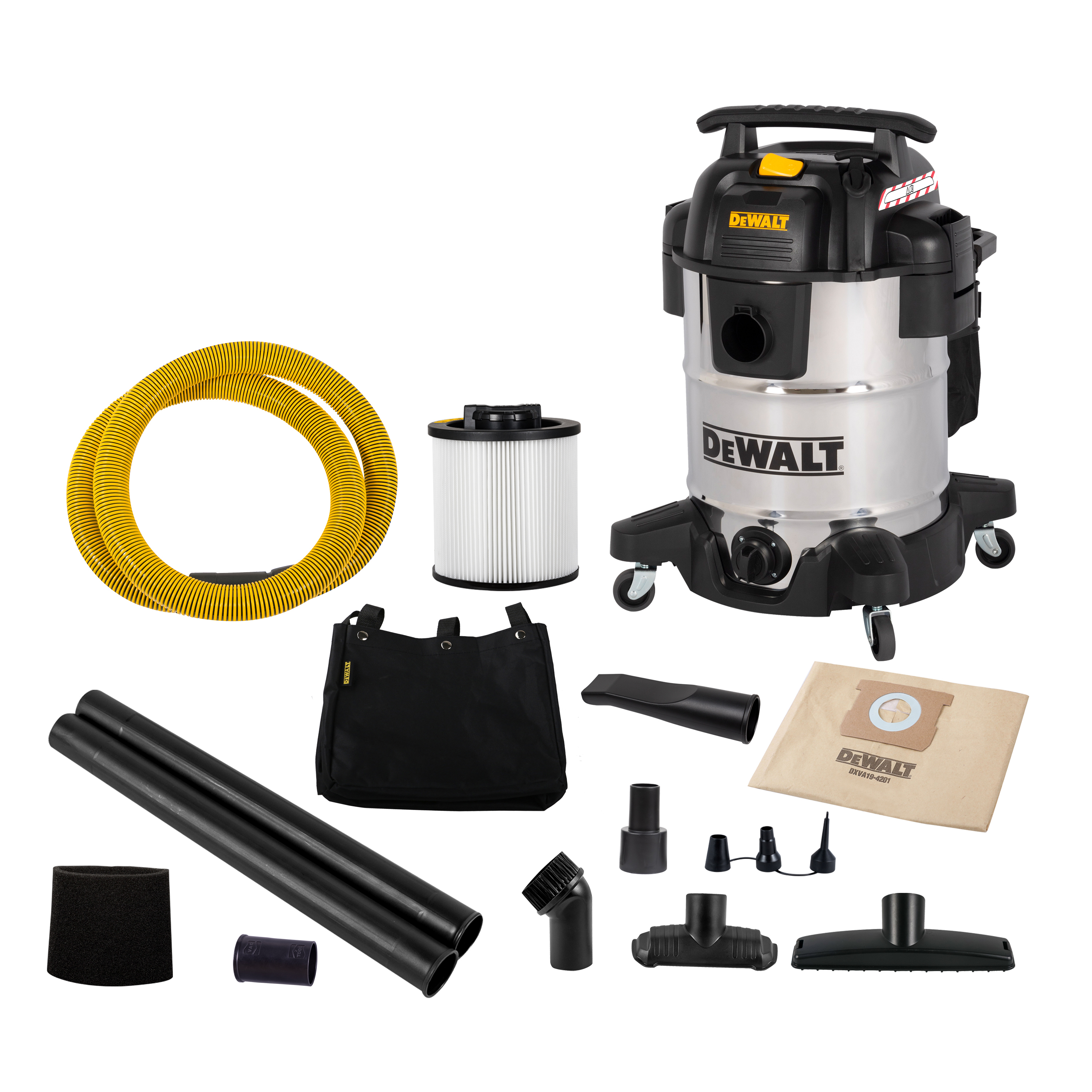 DeWalt DXV38SB Nat-/Droogstofzuiger 1250W 38L