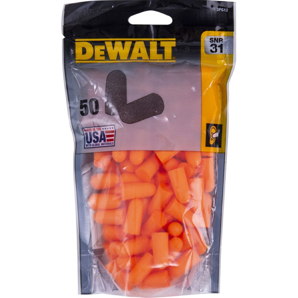 DeWalt Accessoires DPG12BG50EU DPG12 Wegwerp oordoppen van schuim SNR 31