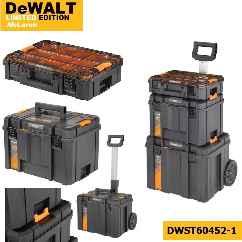 DeWalt Accessoires DWST60452-1 McLaren Tstak gereedschapswagen set: 3 in 1