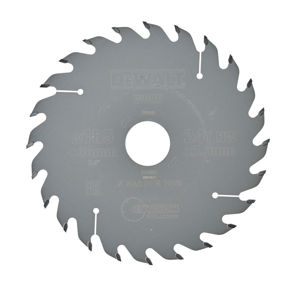 DeWALT Accessoires DT4027-QZ Cirkelzaagblad 165mm x 24t x 30mm ATB S40 CSB