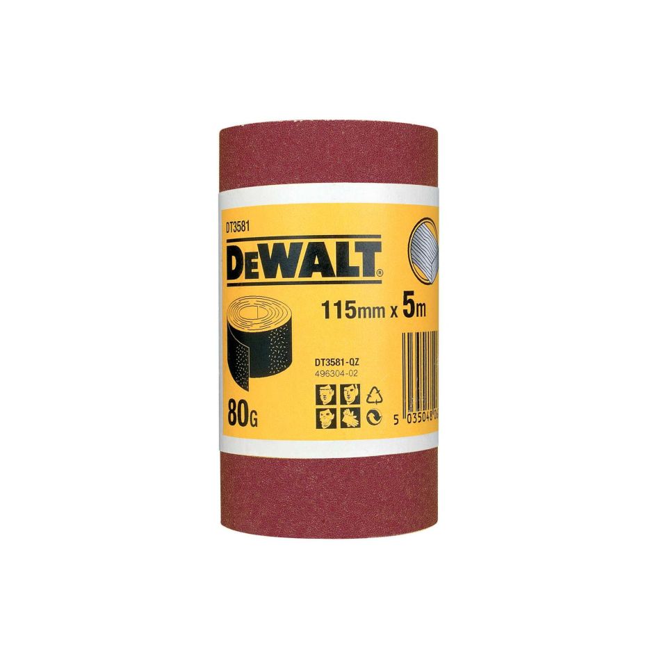 DEWALT Accessoires DT3581-QZ Schuurpapier op rol 5 meter 115mm K80