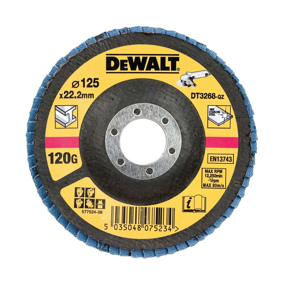 DeWalt Accessoires DT3268-QZ Lamellen schuurschijf gebogen 125x22,2mm K120