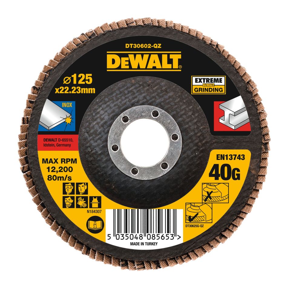 DeWalt Accessoires DT30602-QZ EXTREME Lamellen schuurschijf 125x22.2mm K40