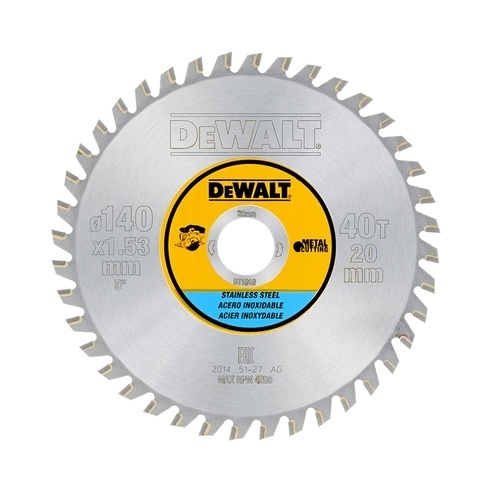 DeWalt Accessoires DT1918-QZ Cirkelzaagblad 140 x 20 mm 40T MTCG+R 10°