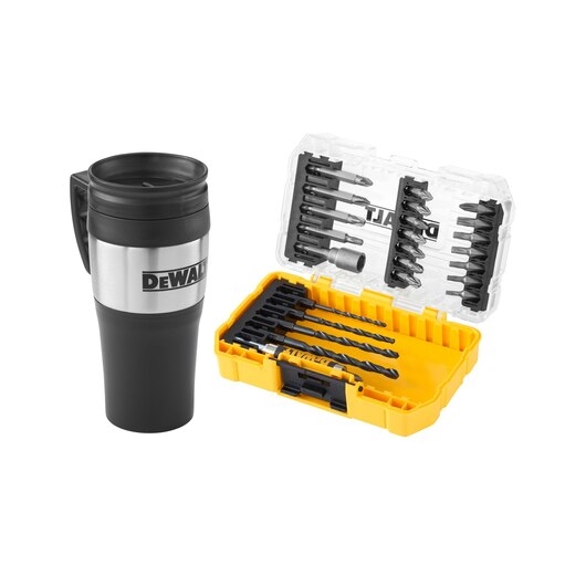 DeWalt Accessoires DT70707-QZ 25-delige boor- en schroefbitset + Koffiemok, TOUGH CASE