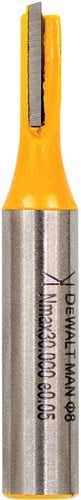 DeWalt Accessoires DT90001-QZ Groeffrees HM, 2 snijkanten, schacht 8mm, Ø5mm, werklengte 12mm